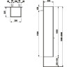 Шкафчик высокий LAUFEN PALACE 4 полки стеклянные, петли слева 350x335x1650 мм, белый 4.0202.1.075.463.R